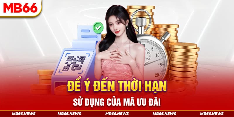 Để ý đến thời hạn sử dụng của mã ưu đãi